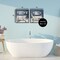 Stupell Industries Elegant Blue Bath 2 Piece Black Framed Giclee Art Set, design by Charlene Olson